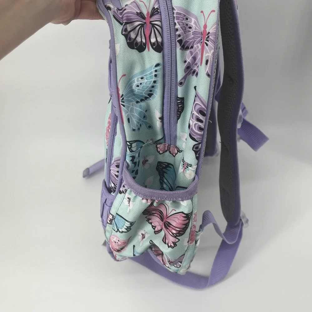 POTTERY BARN KIDS Mackenzie Blue And Purple Butterfly Backpack- Small 12x15x6